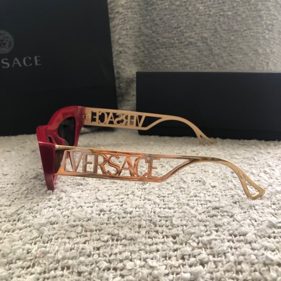 Versace red and gold sunglasses main image 5